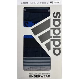Adidas Mens XXL Athletic Comfort FIt Underwear Trunk Stretch Cotton 4-Pack NWT